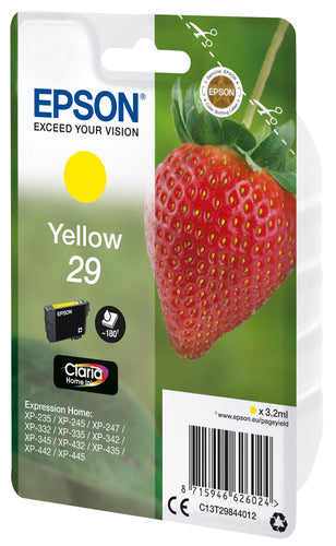 Epson Strawberry Singlepack Yellow 29 Claria Home Ink Epson Strawberry Singlepack Yellow 29 Claria Home Ink